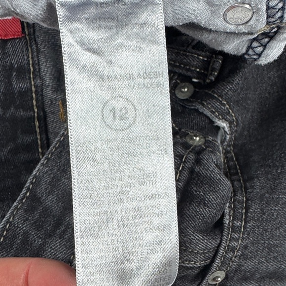 Boy’s Levi's 514 Vintage Red Label Charcoal Black Straight Leg Jeans - Picture 6 of 7